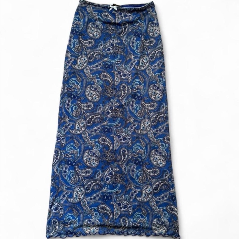 Urban Outfitters Blue Paisley Maxi Skirt